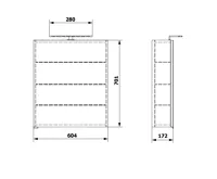 SAPHO RIWA galerka s LED osvětlením, 60x70x17cm, dub stříbrný (7)