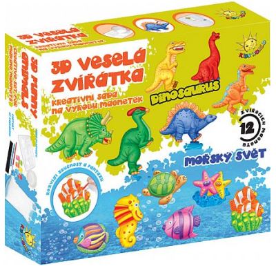 Kids World 3D veselá zvířátka, výroba magnetek