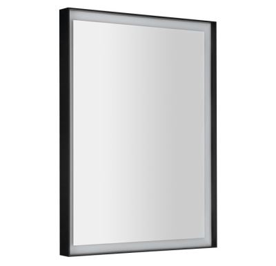 SAPHO SORT zrcadlo s LED osvětlením 60x80cm, černá mat