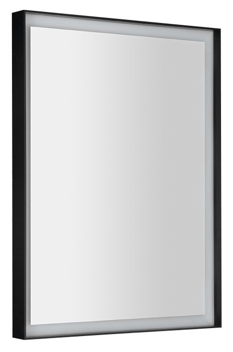 SAPHO SORT zrcadlo s LED osvětlením 60x80cm, černá mat