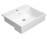 GSI KUBE X keramické umyvadlo polozápustné 55x47cm, bílá ExtraGlaze GSI KUBE X keramické umyvadlo polozápustné 55x47cm, bílá ExtraGlaze