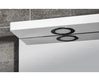 SAPHO PULSE galerka s LED osvětlením, 75x80x17cm, pravá, bílá/antracit (8)