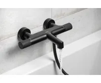SAPHO SOLARIS nástěnná vanová termostatická baterie, černá mat (3)