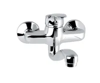 Dřezová nástěnná baterie, Sonáta, 100 mm, s ramínkem plochým vyhnutým 210 mm, chrom