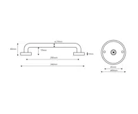 SAPHO Madlo rovné 280mm, nerez lesk (2)
