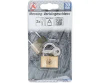 BGS Zámek visací 30 mm mosazný - BGS 3096 (2)