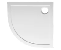 BRUCKNER ELSE sprchová vanička z litého mramoru, čtvrtkruh 90x90cm, R550, bílá