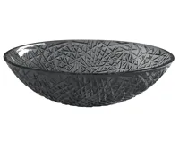 SAPHO PURUS skleněné gravírované umyvadlo na desku, 50x36cm, černá (4)