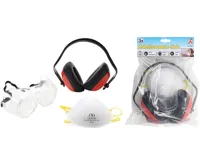 BGS průmyslový respirátor proti prachu,ochranné brýle a tlumič hluku,3 díly