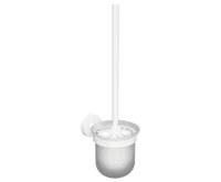 SAPHO X-ROUND WHITE WC štětka závěsná, mléčné sklo, bílá mat SAPHO X-ROUND WHITE WC štětka závěsná, mléčné sklo, bílá mat