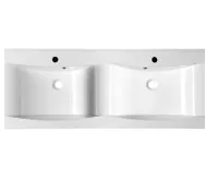 SAPHO LUCIOLA dvojumyvadlo, litý mramor, 120x48cm, bílá (5)