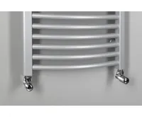 AQUALINE ORBIT otopné těleso s bočním připojením 450x986 mm, stříbrná strukturální (6)