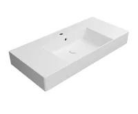 GSI KUBE X keramické umyvadlo 100x47cm, s odkládacími plochami, broušená spodní hrana, bílá mat GSI KUBE X keramické umyvadlo 100x47cm, s odkládacími plochami, broušená spodní hrana, bílá mat