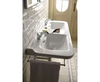 KERASAN WALDORF keramické dvojumyvadlo 150x55cm, bílá (3)