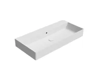 GSI KUBE X keramické umyvadlo 100x47cm, broušená spodní hrana, bez otvoru, bílá mat