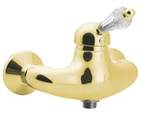 SAPHO KIRKÉ CRYSTAL nástěnná sprchová baterie, páčka krystal, zlato SAPHO KIRKÉ CRYSTAL nástěnná sprchová baterie, páčka krystal, zlato