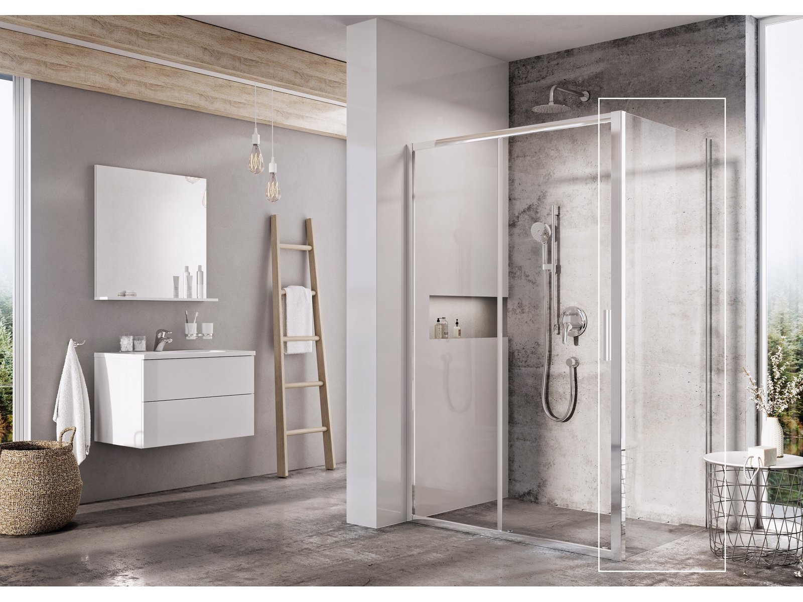 Ravak sprchové dveře BLSPS-80 lesk+Transparent
