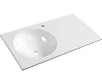 SAPHO JUNO umyvadlo, litý mramor, 80x47cm, levé, bílá SAPHO JUNO umyvadlo, litý mramor, 80x47cm, levé, bílá