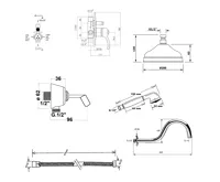 SAPHO KIRKÉ podomítkový sprchový set s pákovou baterií, 2 výstupy, bronz (2)
