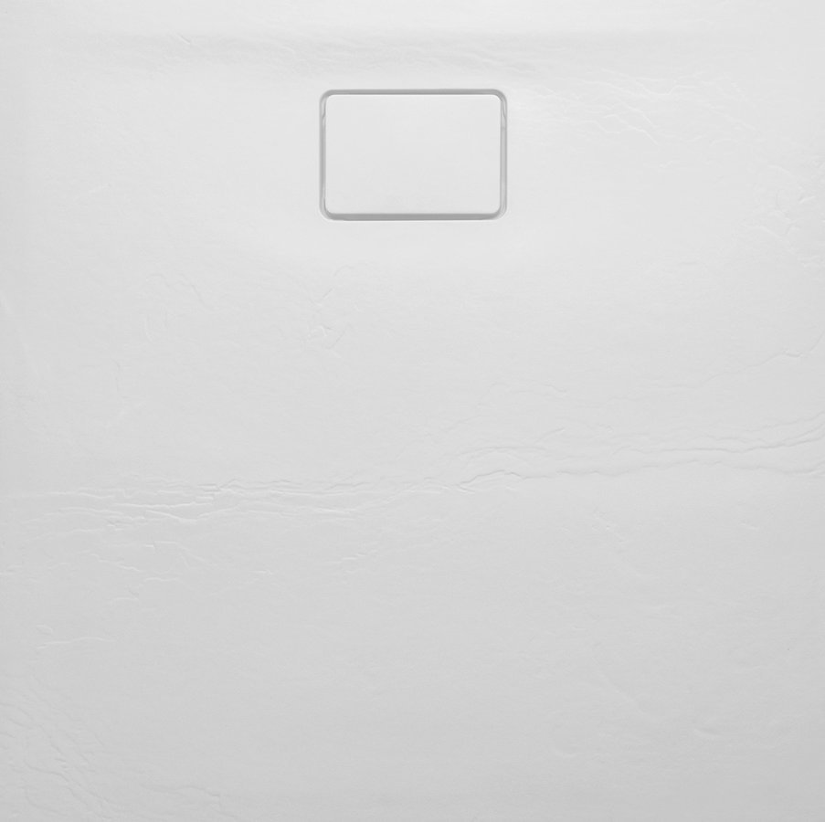 SAPHO ACORA vanička z litého mramoru, čtverec 90x90x2,7cm, bílá, dekor kámen