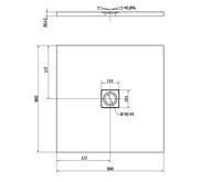 POLYSAN FLEXIA vanička z litého mramoru s možností úpravy rozměru, 90x90cm (6)