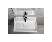 SAPHO GODIVA umyvadlo, litý mramor, 68x44cm, bílá (1)