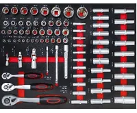 BGS Dílenský vozík, 7 zásuvek, 1 boční dvířka, se 250 nástroji (1)