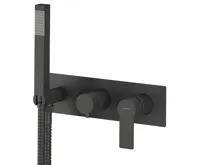 SAPHO PAX podomítková sprchová/vanová baterie s ruční sprchou, 2 výstupy, černá mat