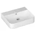 ISVEA SOTT AQUA keramické umyvadlo závěsné/na desku, 61x50cm, bílá