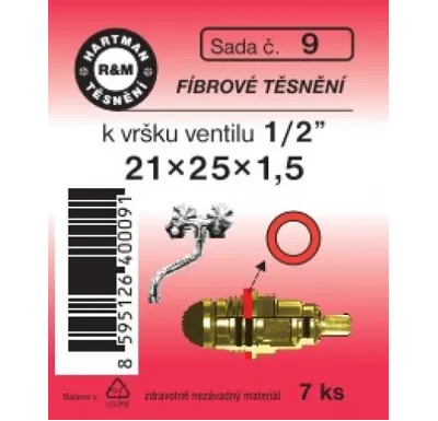 Hartman Sada č.   9: sada fíbr.těs.vršku - 1/2"- 21x25x1.5 - 7x1108