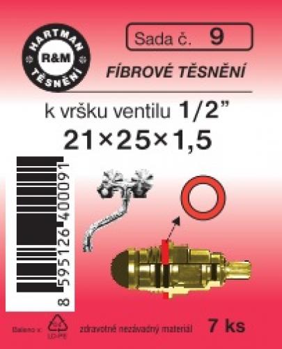 Hartman sada č.   9: sada fíbr.těs.vršku - 1/2"- 21x25x1.5 - 7x1108