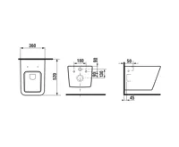 SAPHO PORTO závěsná WC mísa, Rimless, 36x52cm, bílá (9)