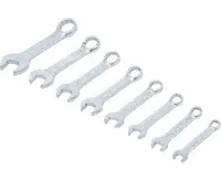 BGS Klíče očkoploché extra krátké 3/8" - 7/8", sada 8 dílů (1)
