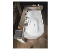 AQUALINE TIBERA R rohová stojící vana, 170x80cm, bílá (1)