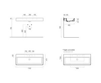 GSI KUBE X keramické umyvadlo 120x47cm, bílá ExtraGlaze (7)