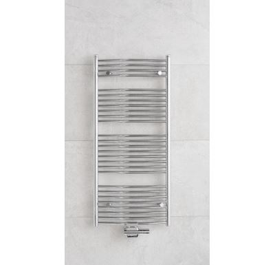 Koupelnový radiátor PMH Danby 450x940mm, Metalická stříbrná matná