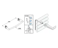 AQUALINE Sušák ručníků na otopná tělesa 33cm oblý, bílá (5)