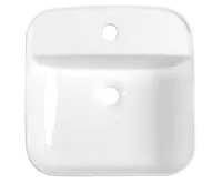 SAPHO MOLVENO keramické umyvadlo na desku, 39,5x39,5 cm, bílá (4)
