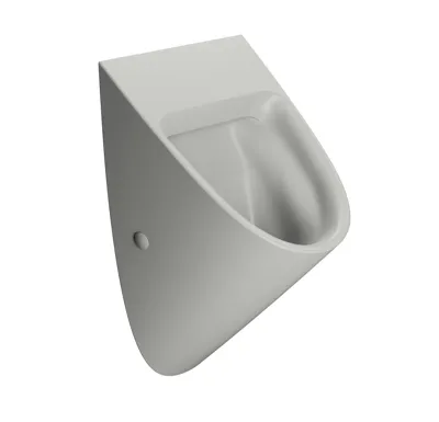 GSI COMMUNITY urinál se zakrytým přívodem vody, Rimless, 31x54,5cm, cenere mat