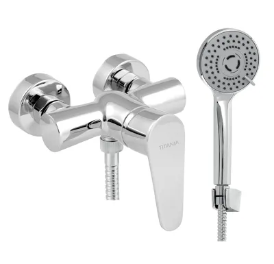 NOVASERVIS Sprchová nástěnná baterie Titania Fresh ECO, 100 mm, chrom - 96065,0E