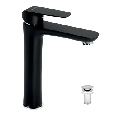 NOVASERVIS Umyvadlová baterie s výpustí Nobless Tina černá matná - 38503,5