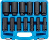 BGS Hlavice nástrčné 1/2",  3/8" - 1", 14 dílů, tvrzené prodloužené BGS Hlavice nástrčné 1/2",  3/8" - 1", 14 dílů, tvrzené prodloužené