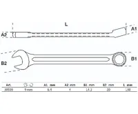 BGS Klíč očkoplochý, 9 mm (1)