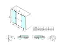 GELCO DRAGON sprchové dveře 1700mm, čiré sklo (6)