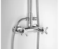 SAPHO AIRTECH-AXIA sprchový sloup k napojení na baterii, hlavová, ruční sprcha, chrom (4)