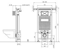 Ravak WC modul G/1200 do sádrokartonu (2)