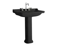 KERASAN WALDORF universální keramický sloup k umyvadlům 60, 80cm, černá mat (1)