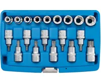 BGS Hlavice nástrčné / nástrčných klíčů, 12,5 mm (1/2"), E-profil / T-profil (pro Torx), 19 BGS Hlavice nástrčné / nástrčných klíčů, 12,5 mm (1/2"), E-profil / T-profil (pro Torx), 19