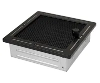 HS Flamingo Krbová mřížka 16x16 cm, TREND černý mat s žaluzií