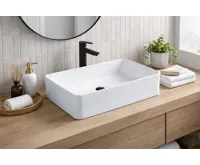 AQUALINE Keramické umyvadlo na desku, 54x33cm, bílá (3)